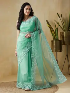 RACHNA Embroidered Net Saree