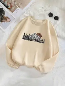 KASHIAN Women Graphic Printed Sweatshirt