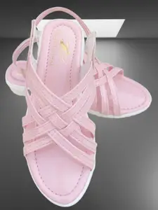 BAESD Girls Open Toe Flats