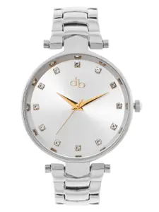 DressBerry Women Brass Embellished Dial & Straps Analogue Watch DB25-1A