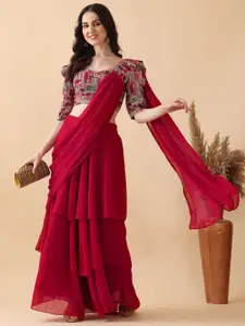 Kinjo Embroidered Thread Work Ready to Wear Lehenga & Blouse With Dupatta