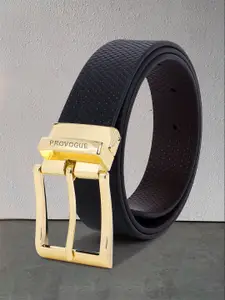 Provogue Men Textured Leather Reversible Formal Belt