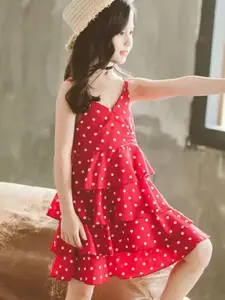 BAESD Polka Dot Fit & Flare Dress