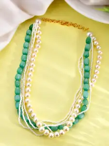 Silvermerc Designs Gold-Plated Pearls Beaded Necklace