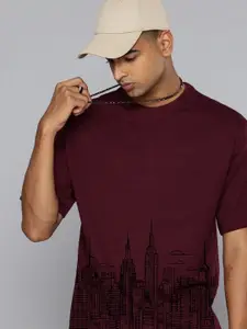 Moda Rapido Men Graphic Printed Round Neck Cotton Oversized Fit T-shirt