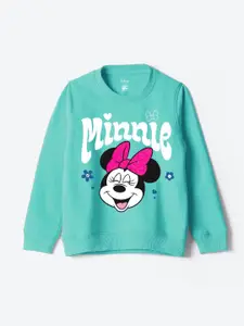 YK Disney Girls Glitter Printed Sweatshirt