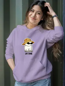 KASHIAN Women Printed Hooded Sweatshirt