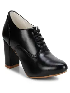 Commander Shoes Women Pointed Toe Block Heel Boots