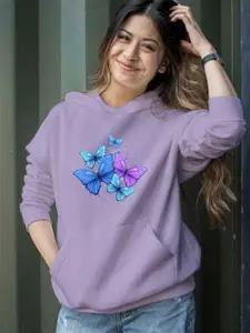 KASHIAN Women Printed Hooded Sweatshirt