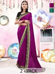 Anouk Rustic Zari Poly Chiffon Saree