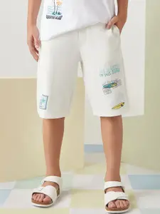 max Boys Graphic Printed Mid-Rise Regular Fit Cotton Shorts