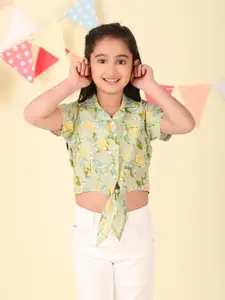 Fabindia Girls Floral Printed Cotton Crop Top