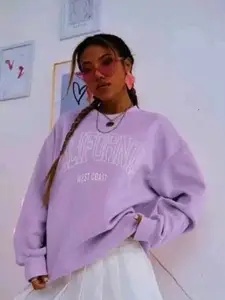 KASHIAN Women Printed Hooded Sweatshirt