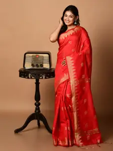 Laa Calcutta Woven Design Saree with Blouse Piece