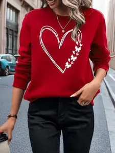 KASHIAN Women Printed Hooded Sweatshirt