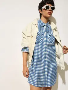 ONLY Checked Shirt Mini Dress