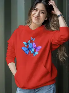 KASHIAN Women Printed Hooded Sweatshirt