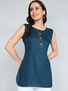 Tviksha Fashion Women Round Neck Sleeveless Kurti