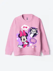 YK Disney Girls Graphic Printed Sweatshirt
