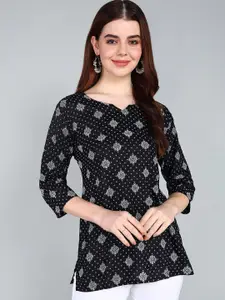 Tviksha Fashion Ethnic Motifs Round Neck Printed Kurti