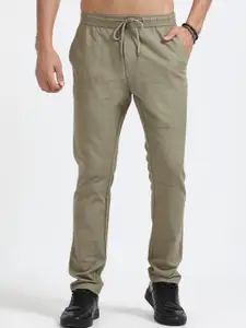 NEVER NEUD Men Relaxed Linen Traveller Trousers