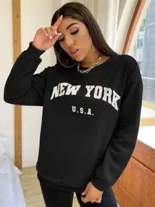 KASHIAN Women Printed Hooded Sweatshirt