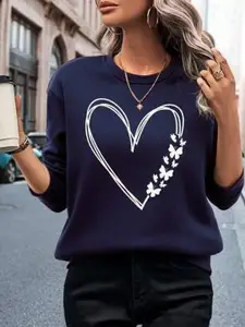 KASHIAN Women Printed Hooded Sweatshirt