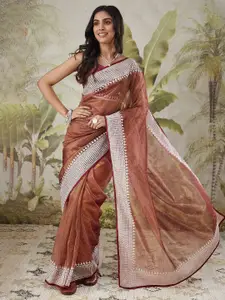 RACHNA Embellished Embroidered Saree