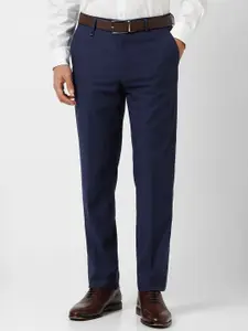 Van Heusen Men Slim Fit Mid-Rise Formal Trousers