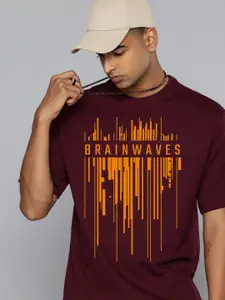 Moda Rapido Men Typography Printed Round Neck Cotton Oversized Fit T-shirt