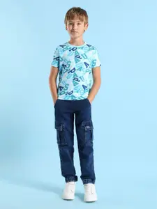 U.S. Polo Assn. Kids Boys Brand Logo Printed T-shirt