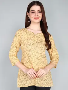 Tviksha Fashion Women Floral Printed Pure Cotton Straight Kurti