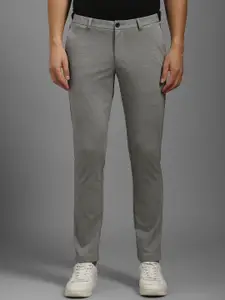 Louis Philippe Sport Men Textured Slim Fit Trousers