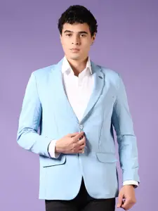 V-Mart Cotton Notched Lapel Collar Single Breasted Formal Blazer