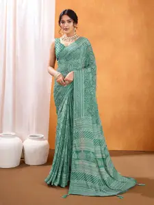 Rekha Maniyar Paisley Beads and Stones Poly Georgette Saree