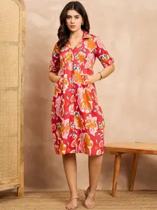 all about you Floral Print A-Line Dress