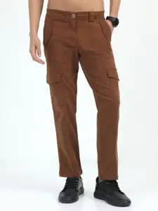NEVER NEUD Men Relaxed Straight Fit Bolsillo Cargos Trousers