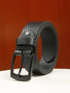 Teakwood Leathers Men Textured Leather Belt