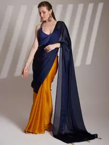 Kalista Colourblocked Pure Chiffon Saree