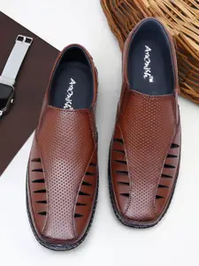 ARAMISH Men Ethnic Leather Shoe-Style Sandals