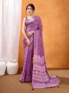 Rekha Maniyar Paisley Beads and Stones Poly Georgette Saree