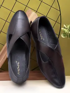 ARAMISH Men Ethnic Leather Shoe-Style Sandals