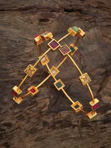Kushal's Fashion Jewellery   Women Multi Gold-Plated Antique Bangle