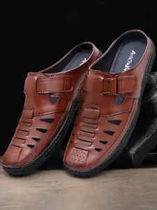 ARAMISH Men Ethnic Leather Shoe-Style Sandals