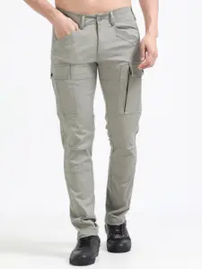 NEVER NEUD Men Relaxed Heavy Utility Cargos Trousers