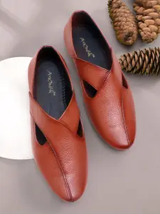 ARAMISH Men Ethnic Leather Shoe-Style Sandals