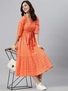 MERAAKI FASHION Dyed Sequinned Maternity Kaftan Kurta