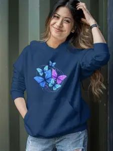 KASHIAN Women Printed Hooded Sweatshirt