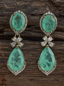 Kushal's Fashion Jewellery Mint Rhodium-Plated Zircon-Embellished Bridal Jewellery Set