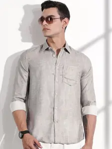 Thomas Scott Men Classic Slim Fit Opaque Casual Shirt